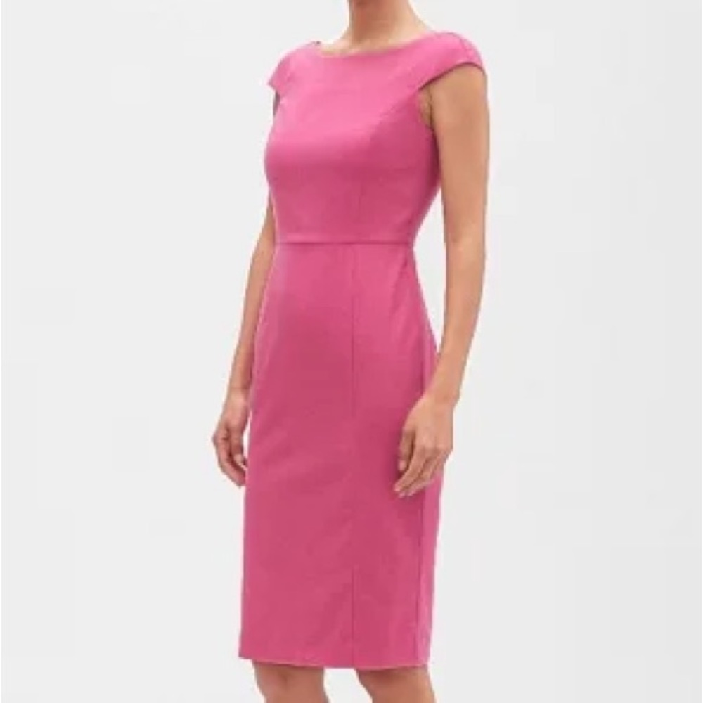 Banana republic, cap sleeve pink dress